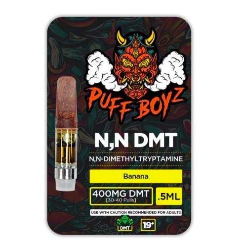 Puff boyz N,N DMT Cartridge - Banana | 400MG/0.5ML (30-40 Pulls)